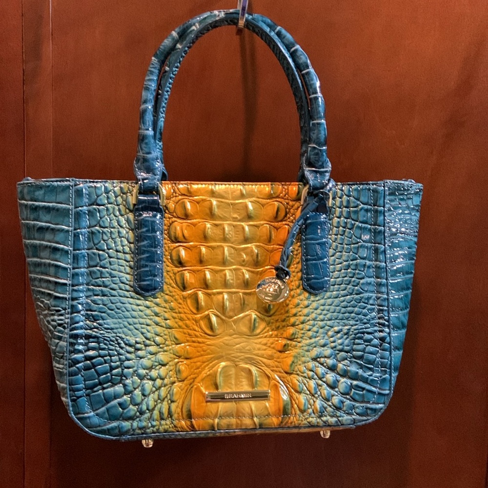 Brahmin Purse-Small “Ashley” Bermudan Ombre-Checkbook included - Picture 3 of 8